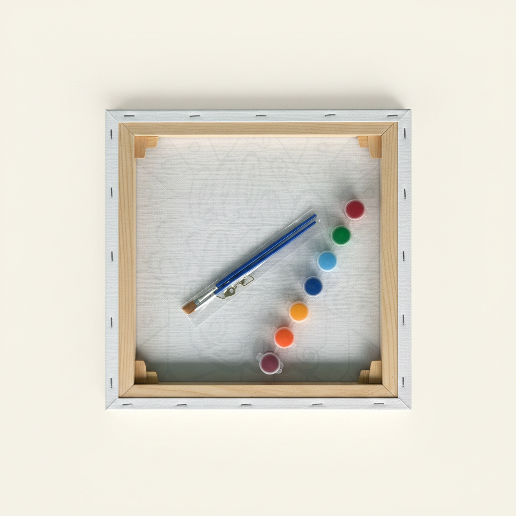 Canvas Back with Paint Kit - Cream Background